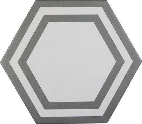 Арт. ADPV9018 Pavimento Hexagono Deco Dark Gray Adex ADPV9018 Pavimento Hexagono Deco Dark Gray 20x23