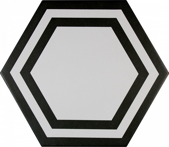 Арт. ADPV9020 Pavimento Hexagono Deco Black Adex ADPV9020 Pavimento Hexagono Deco Black 20x23
